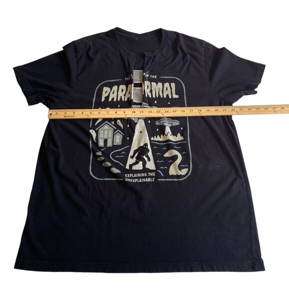 Upcycled Big Book of the Paranormal Tee Explaining the Unexplainable Unisex XL - Picture 9 of 11